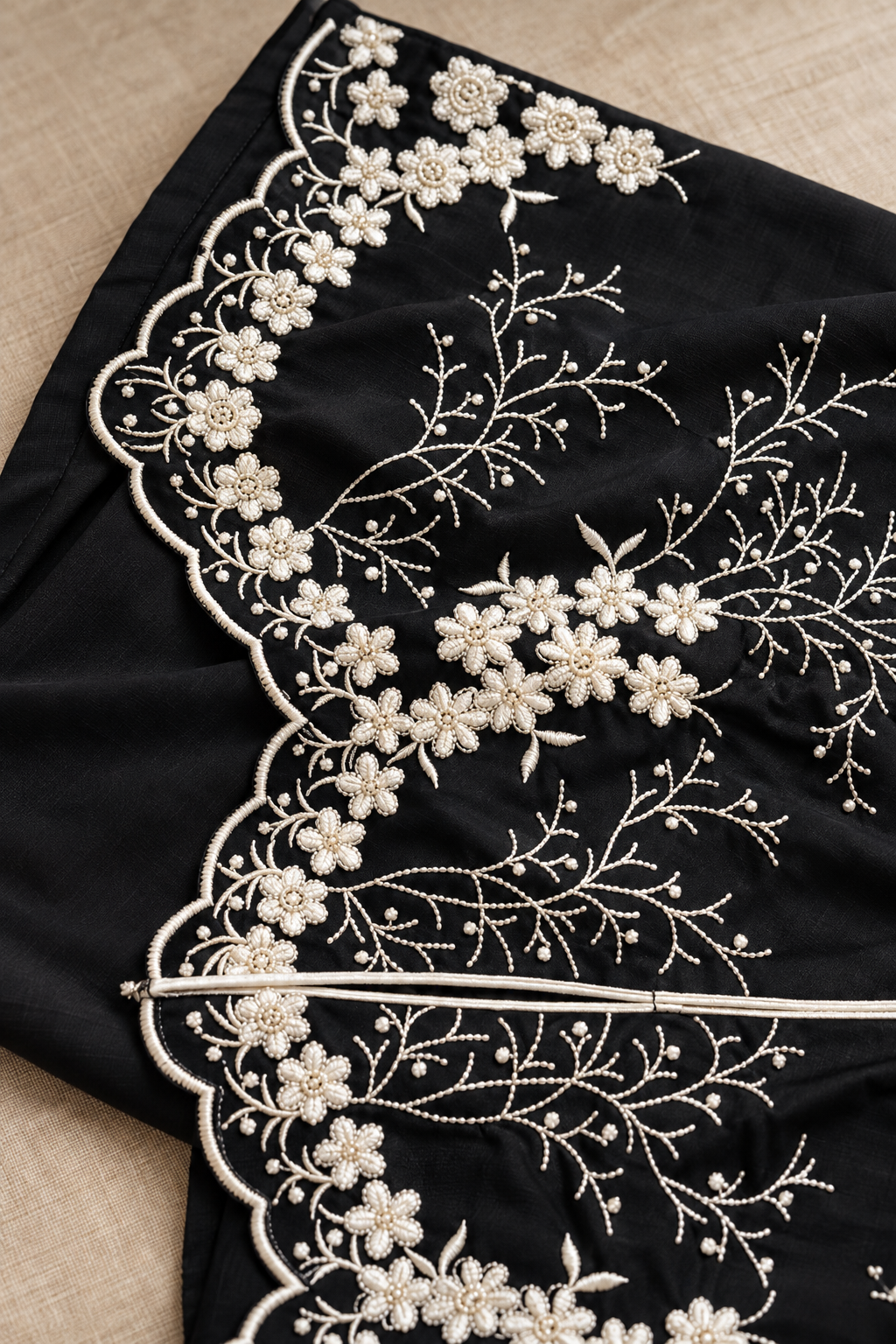 Black Embroidered Co-ord Set