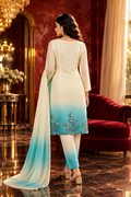 Aqua Mist Embellished 3-Piece Suit Set