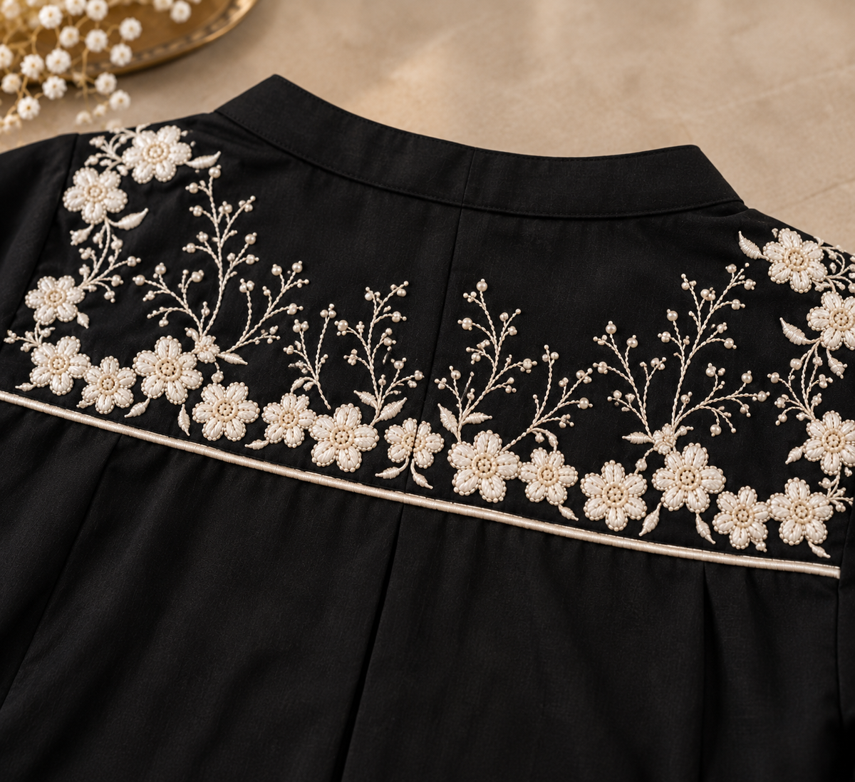 Black Embroidered Co-ord Set