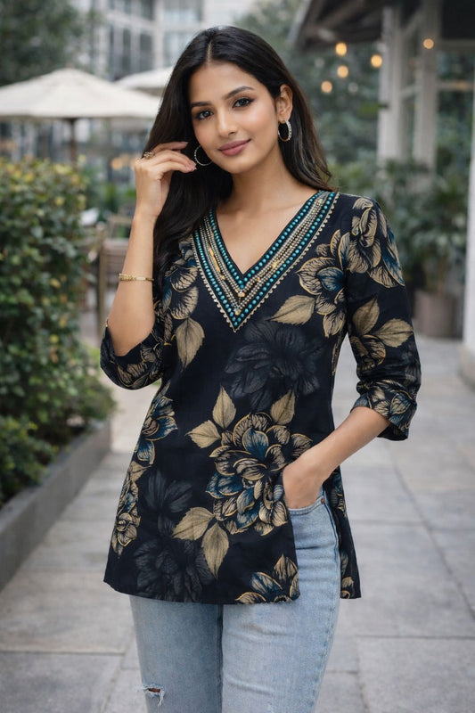 🖤 Tum Mile Dill Khile Rosera Kurti 🖤