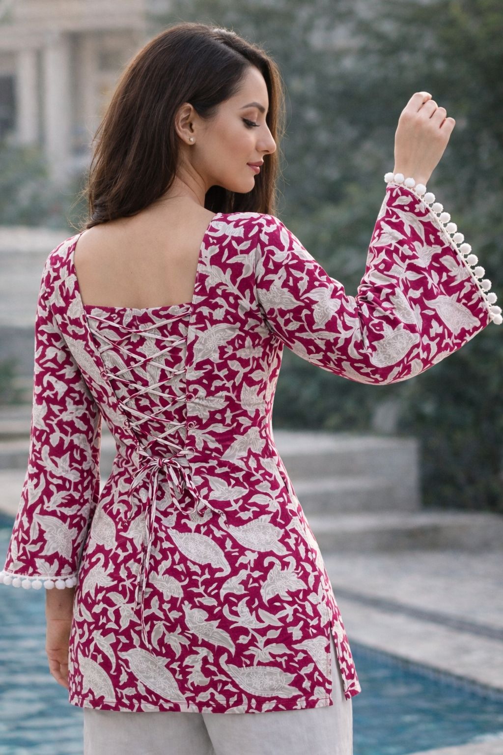 💗 Laung Laachi Floral Kurti 💗